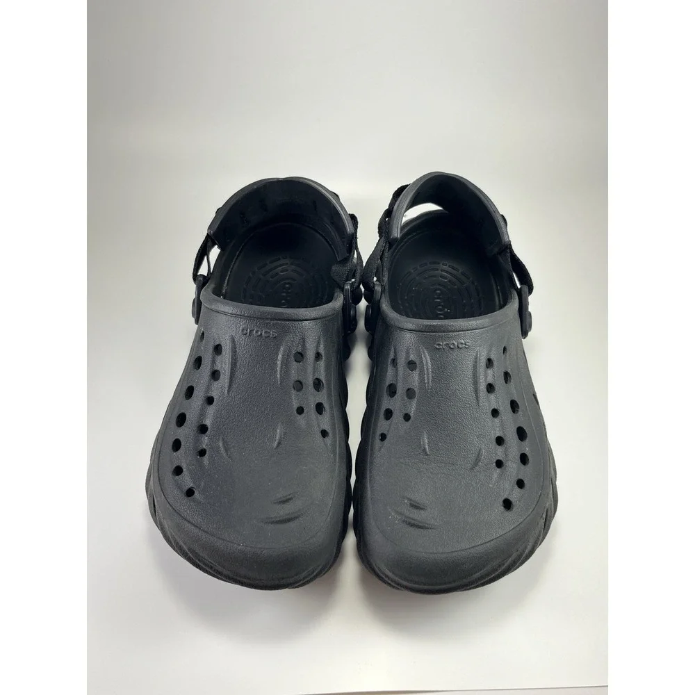 Crocs Echo Clog M 4 W 6 Black Streetwear Hype All Terrain Sandals Water Shoes